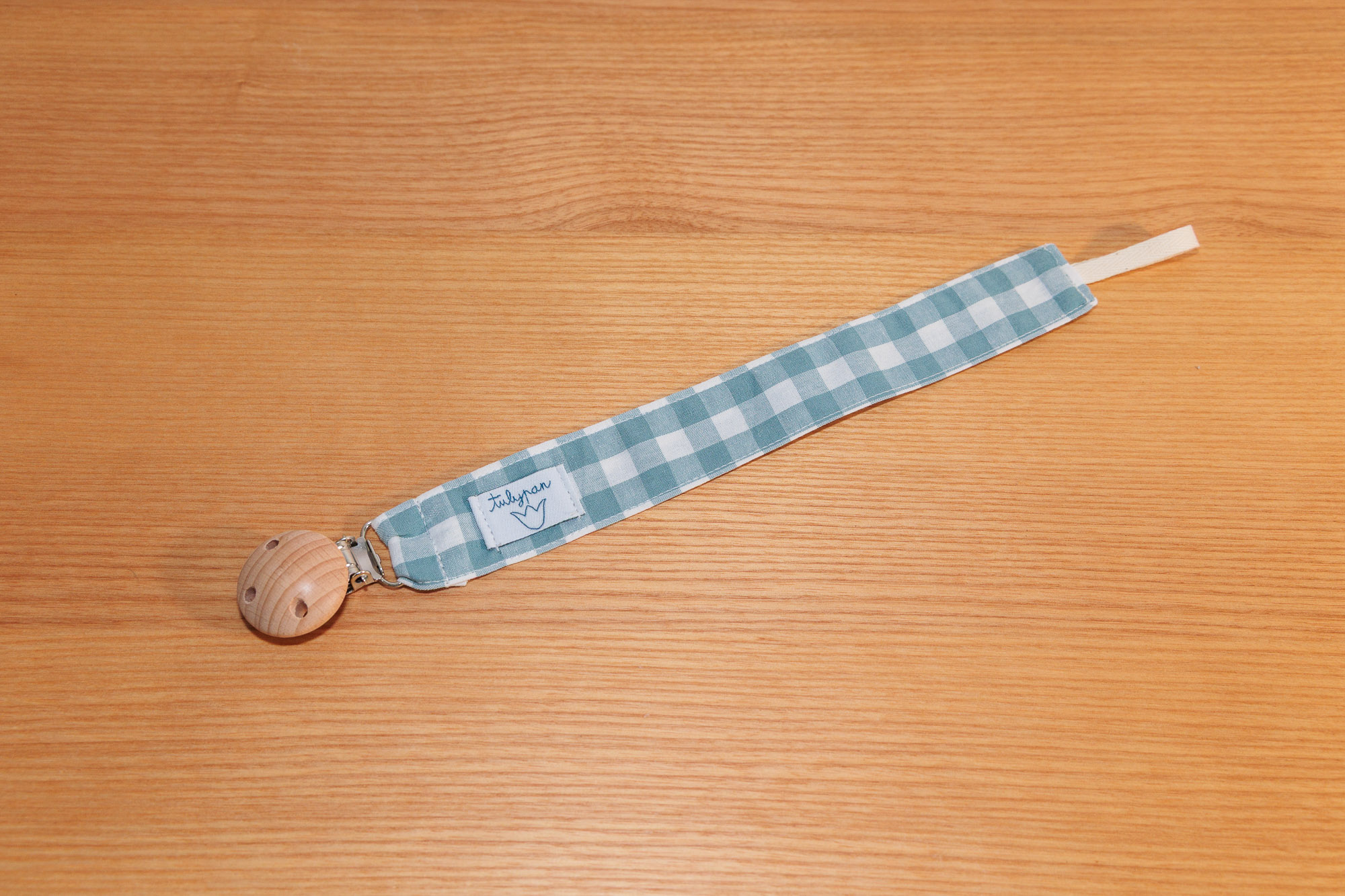 Pacifier clip blue vichy